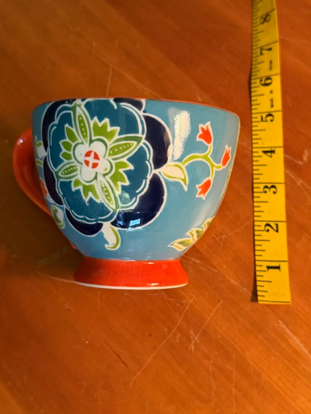 Anthropologie Set of 2 Coffee/Tea Cups Bellina Floral & Bellina His Easter Cup